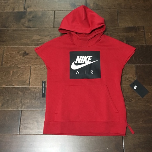 boys sleeveless red hoodie